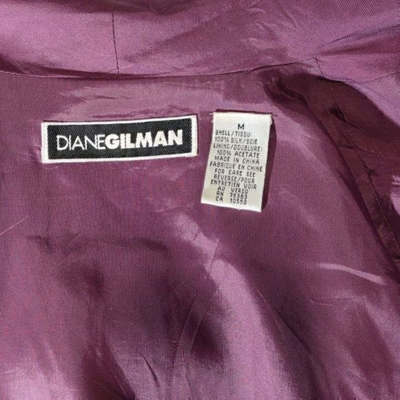 Vintage Diane Gilman Silk Wrap‎ Blouse Sz M - Picture 8 of 9